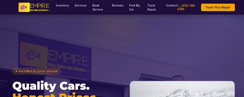Empire Auto Sales website preview